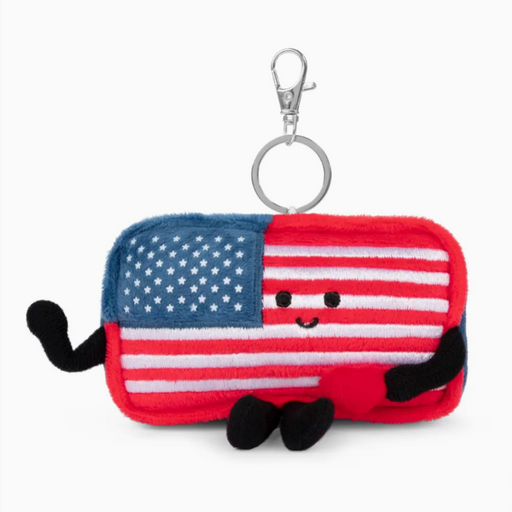 American Flag Stuffed Bag Charm