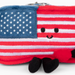 American Flag Stuffed Bag Charm