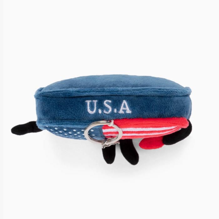 American Flag Stuffed Bag Charm