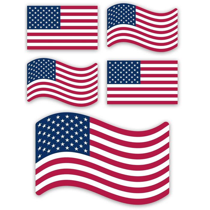 Waving and Standard American Flag Decal Pack