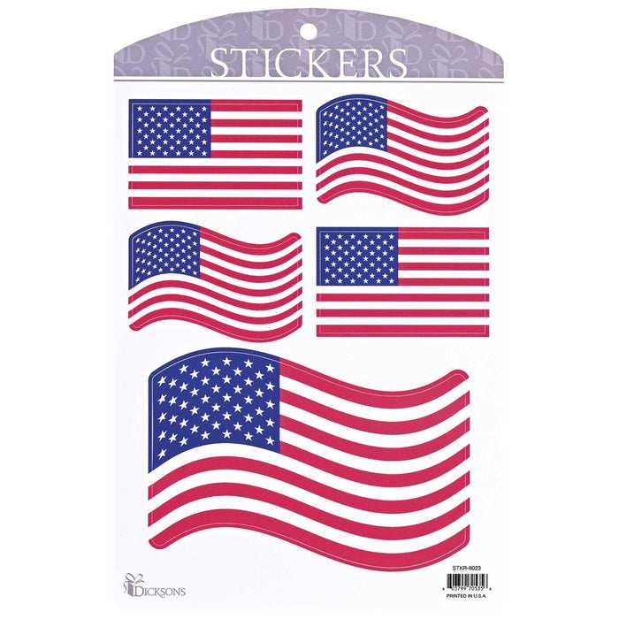Waving and Standard American Flag Decal Pack