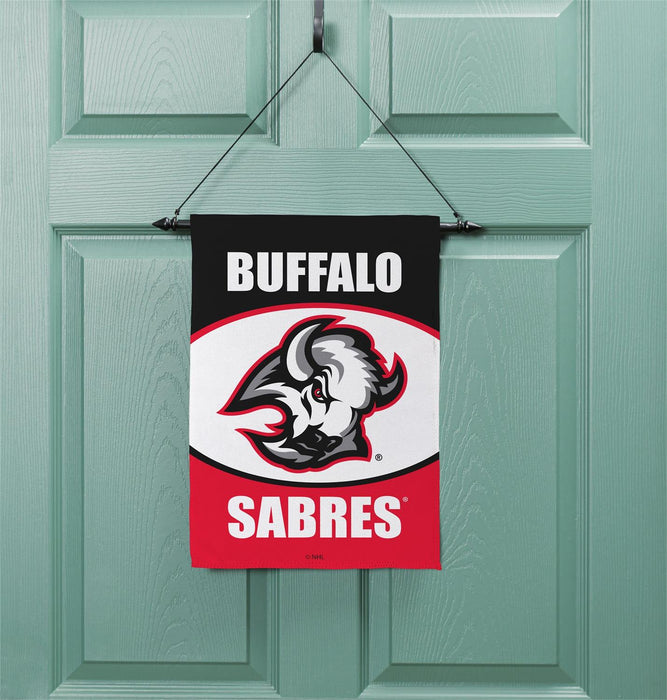 Buffalo Sabres Goat Head Suede Garden Flag
