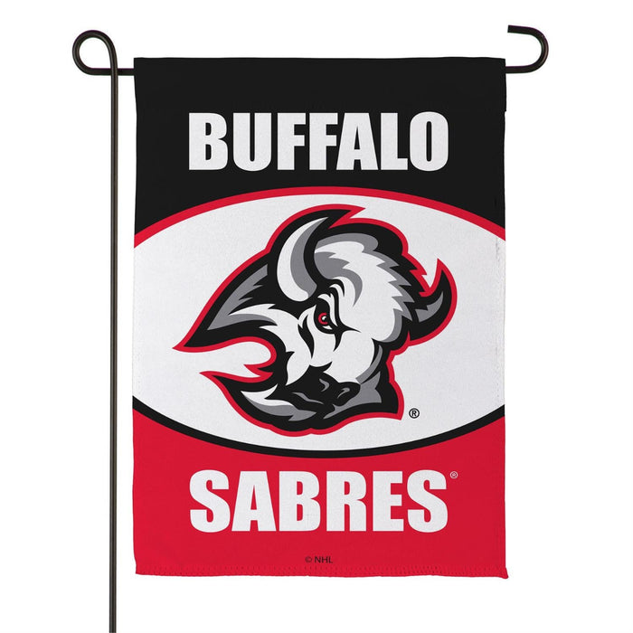Buffalo Sabres Goat Head Suede Garden Flag
