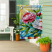 Floral Stained Glass Suede Banner Flag
