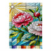 Floral Stained Glass Suede Banner Flag