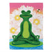 Meditating Summer Frog Suede Banner Flag