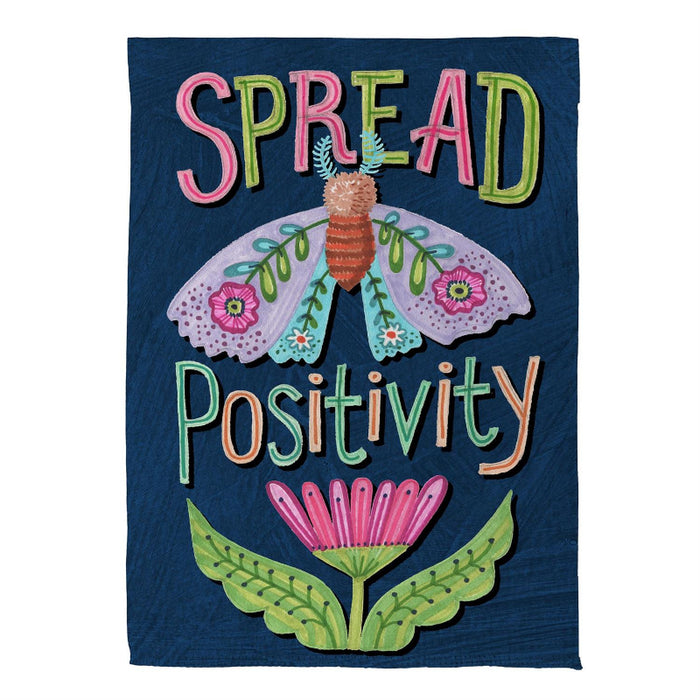 Spread Positivity Suede Garden Flag