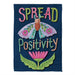 Spread Positivity Suede Garden Flag