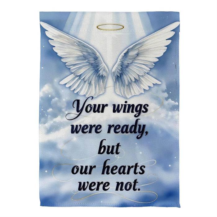 Wings On High Suede Garden Flag
