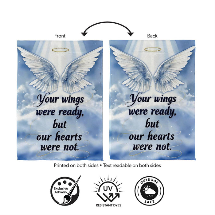 Wings On High Suede Garden Flag