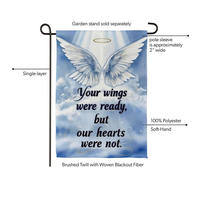 Wings On High Suede Garden Flag