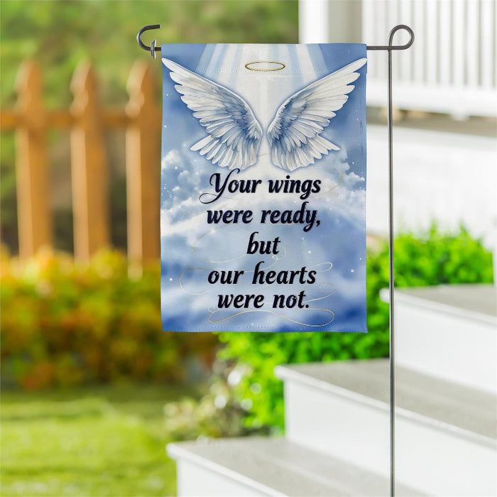 Wings On High Suede Garden Flag