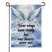 Wings On High Suede Garden Flag