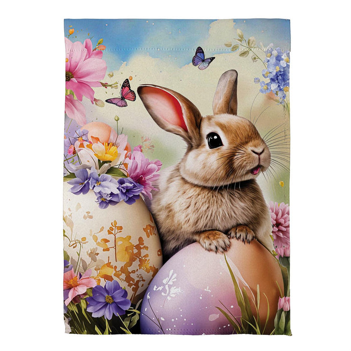 Bunny & Easter Eggs Garden Flag