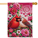 Cardinal Lovers Suede Banner Flag
