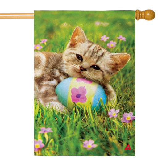 Easter Kitten Suede Banner Flag
