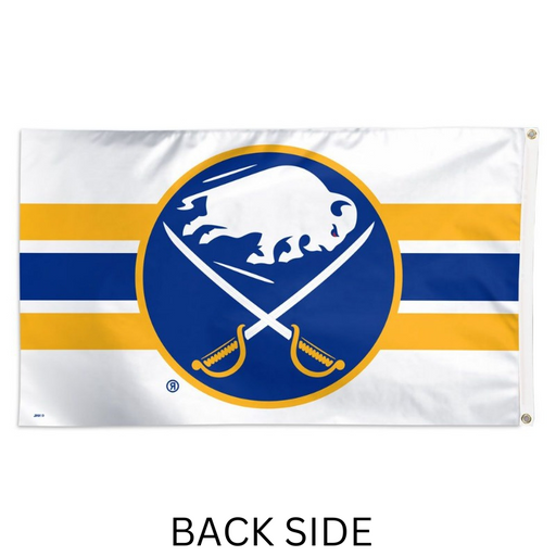 3x5' Buffalo Sabres White Striped Polyester Flag