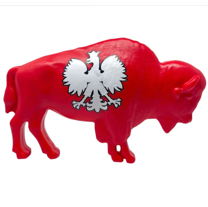 The Original Red Buffalo Lawn Ornament (Polish)- Made In USA