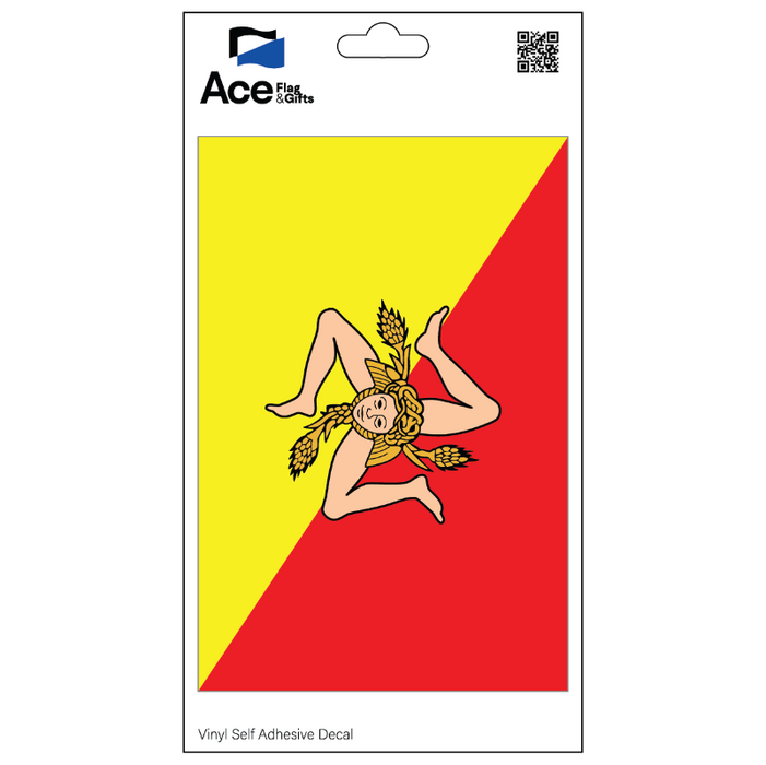 Sicily Flag Decal - Made in USA