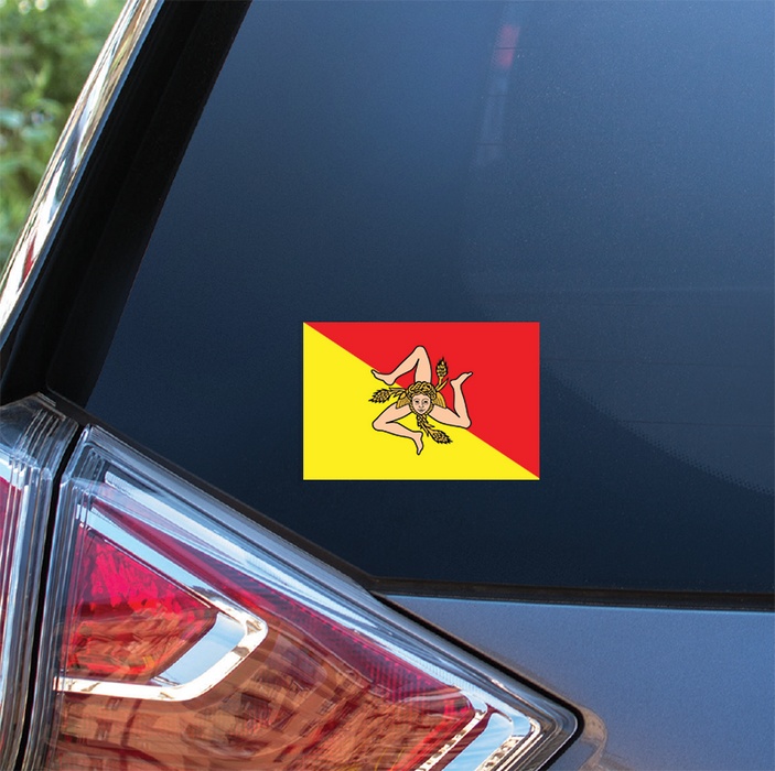 Sicily Flag Decal - Made in USA