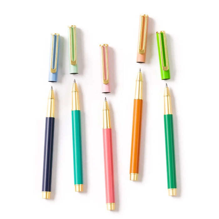 Snap Cap Pen - Colorblock Various Styles