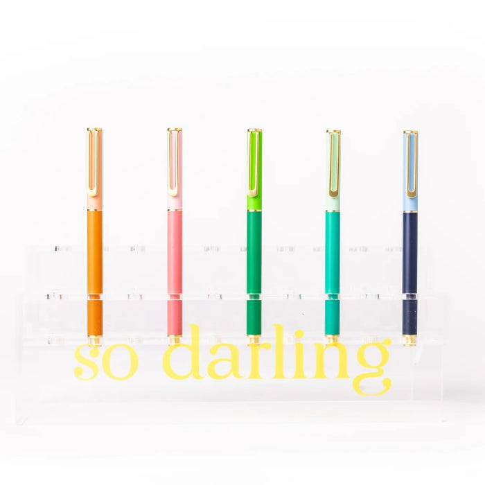 Snap Cap Pen - Colorblock Various Styles