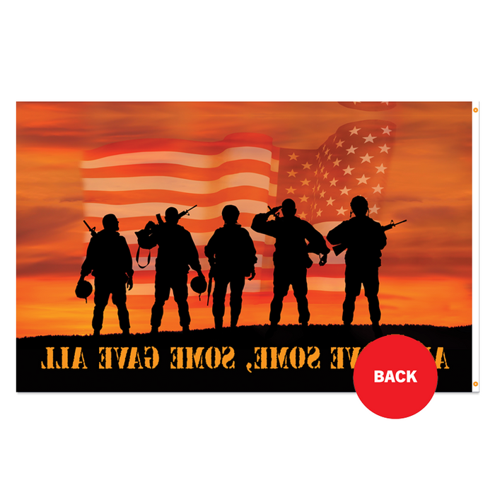 All Gave Some, Some Gave All Polyester Flag - Made in the USA