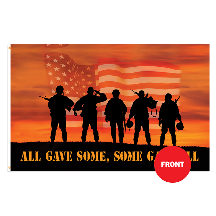 All Gave Some, Some Gave All Polyester Flag - Made in the USA