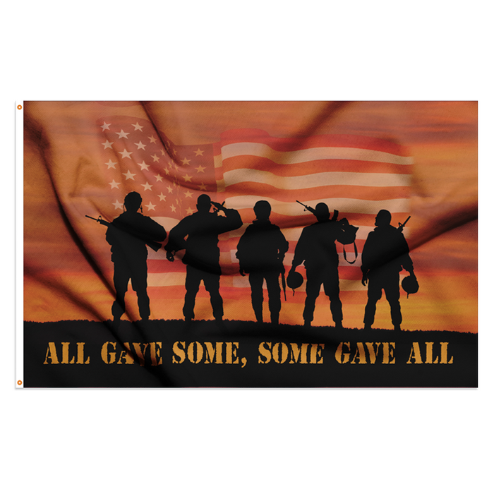 All Gave Some, Some Gave All Polyester Flag - Made in the USA