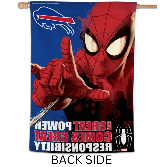 Buffalo Bills Spider-Man Banner Flag