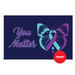 Suicide Awareness Butterfly Polyester Flag - Made in USA