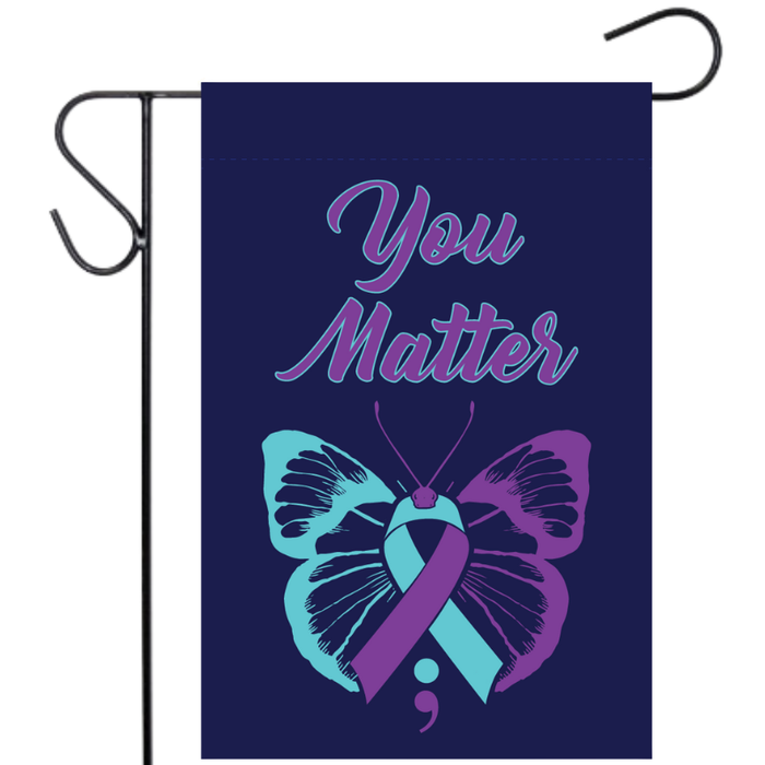 *Pre-Order* Suicide Awareness Butterfly Garden Flag