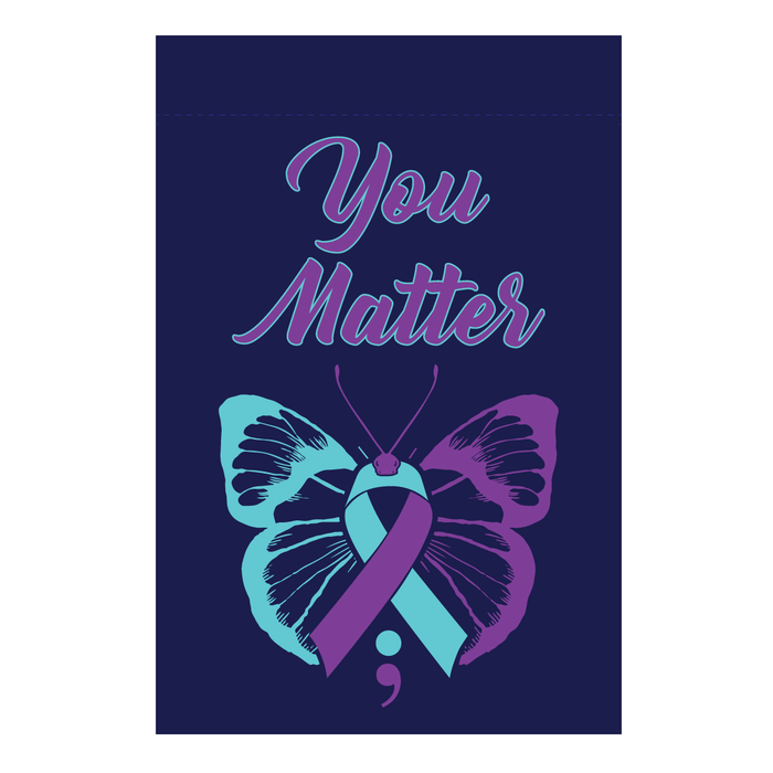 *Pre-Order* Suicide Awareness Butterfly Garden Flag