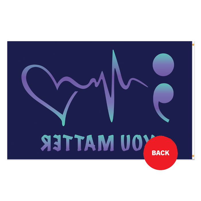 *Pre-Order* You Matter Heartbeat Polyester Flag - Made in USA