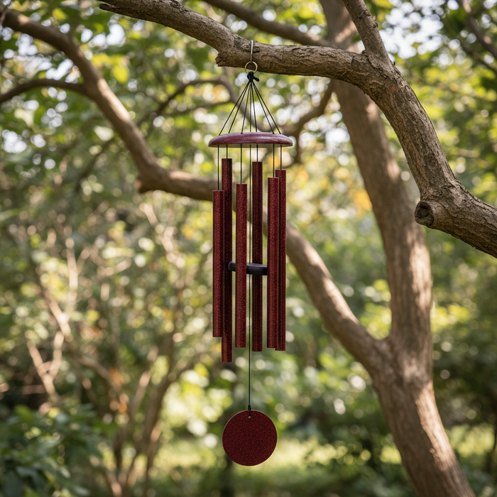 36" Corinthian Bells Ruby Splash Wind Chime (6 Tubes)