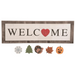 Wooden Welcome Sign w/ Magnet Icons Set