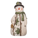 Wood Carved Snowman Top Hat Figurine