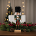 10" Nutcracker Statue w/ Gold Drum