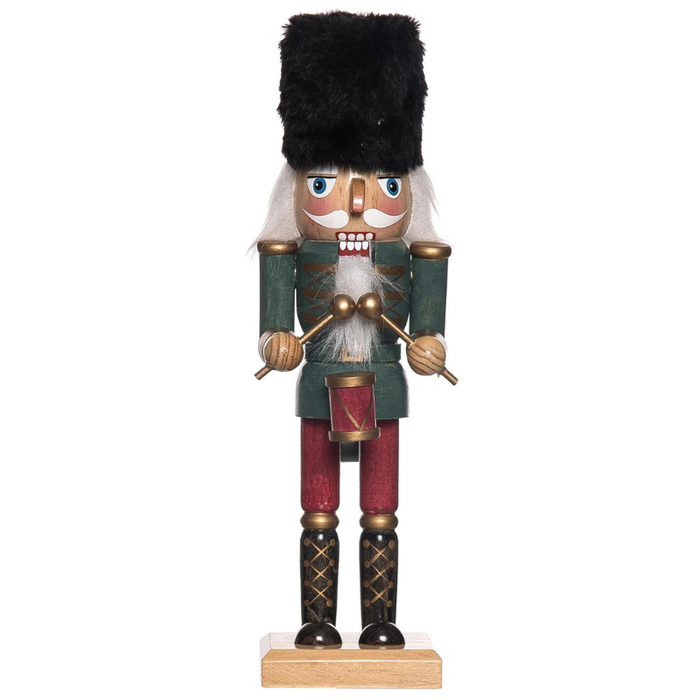 10" Nutcracker Statue w/ Gold Drum