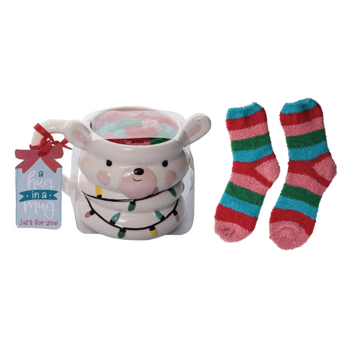 White Bear Mug & Socks Gift Set