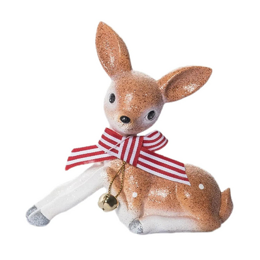 Vintage Holiday Laying Deer Decor