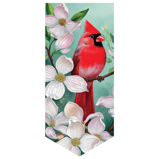 Cardinals and Dogwoods Long XL Garden Flag