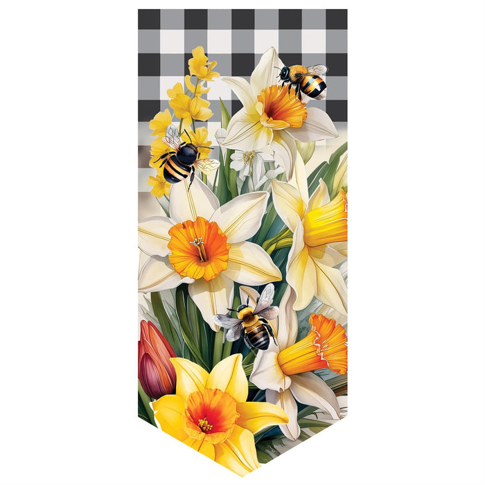 Buttercup Plaid Pattern Suede Long XL Garden Flag
