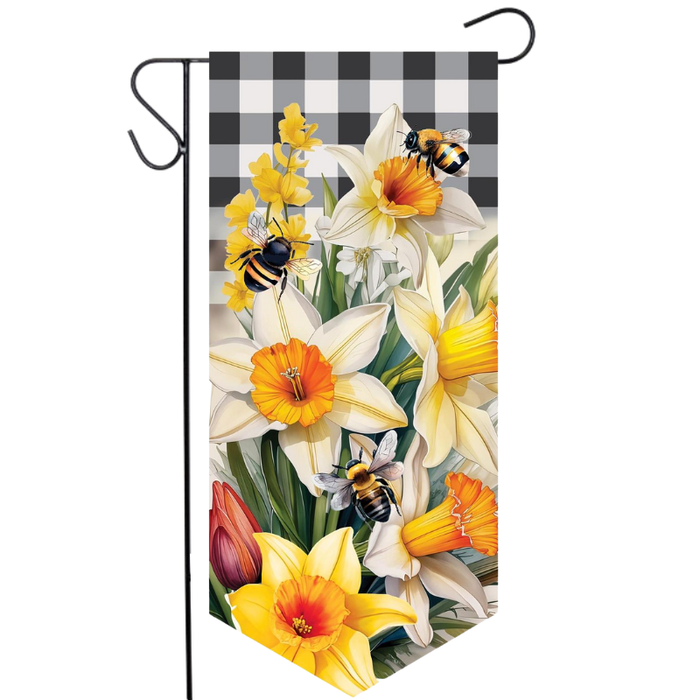 Buttercup Plaid Pattern Suede Long XL Garden Flag