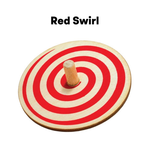 Whirligig Spinning Top - Red Swirl