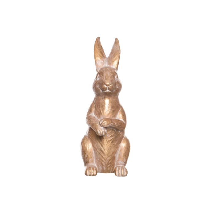 Resin Bronze Bunny Figurine - Assorted Style