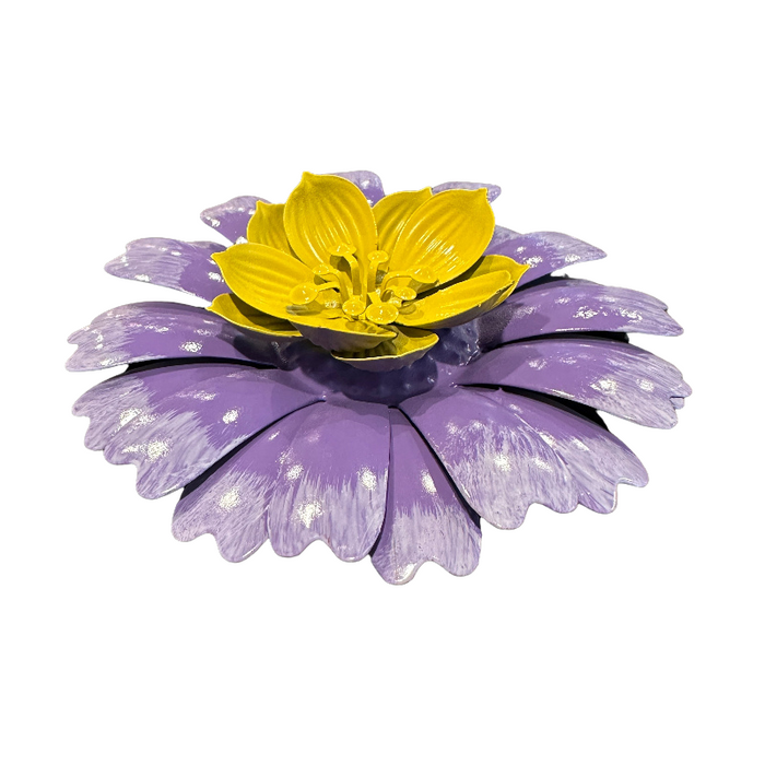 Dainty Purple Metal Small Flower Yard Stake