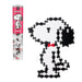 Peanuts-themed puzzle featuring a Snoopy logo made out of building blocks
