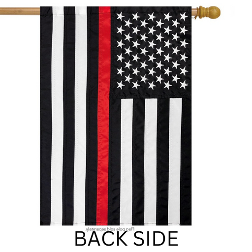 Thin Red Line Embroidered Banner Flag