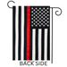 Thin Red Line Embroidered Garden Flag